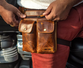 Stroll & Swing Leather Thigh Bag