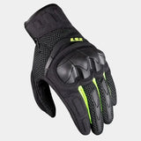LS2 Kubra Anthracite Hi-Vis Yellow Riding Gloves