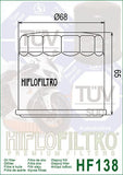 HiFlo Filtro 138 Standard Oil Filter