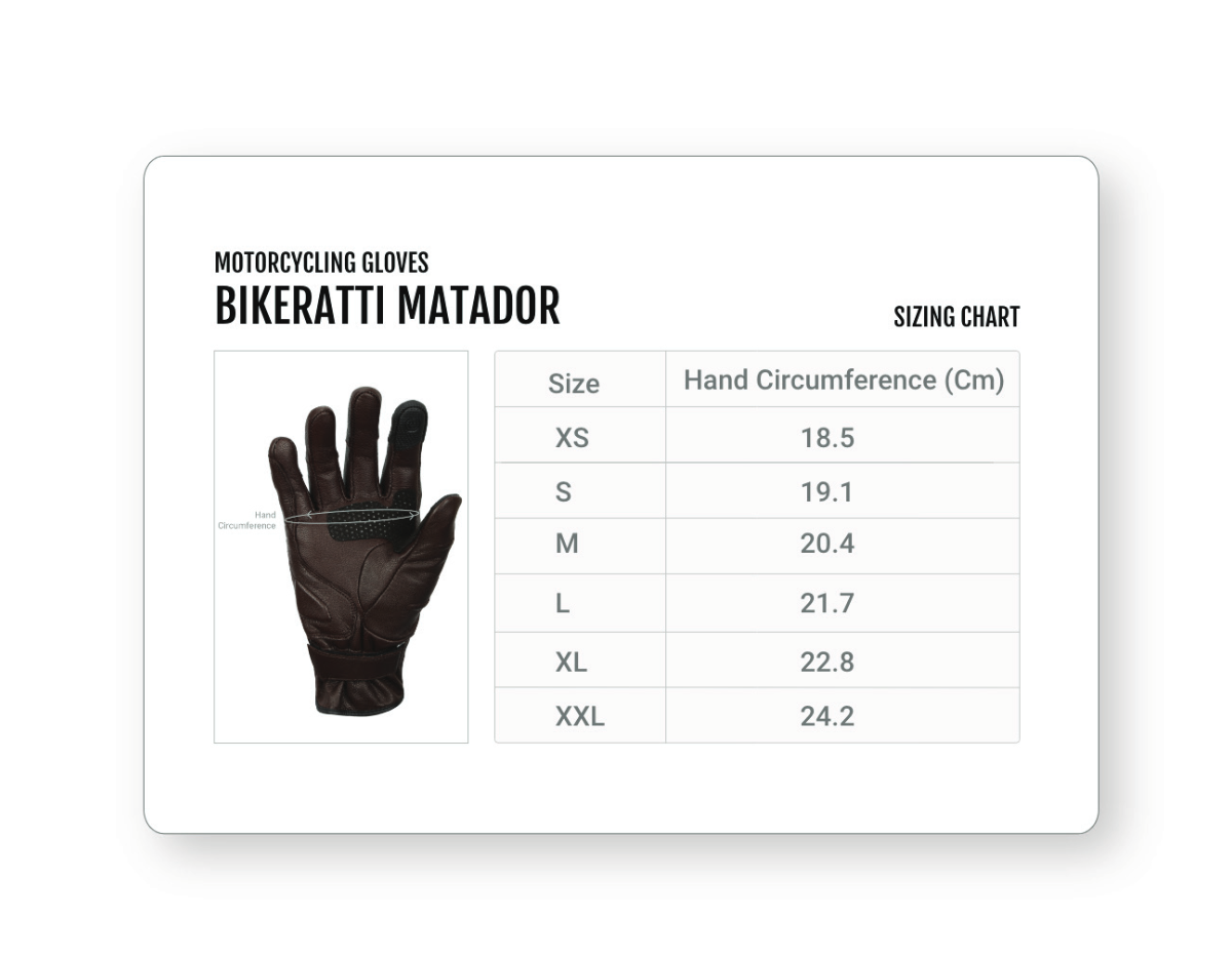 Buy Bikeratti matador tan gloves at Riderz Planet