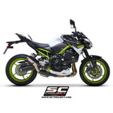 SC Project CR-T Carbon Fiber Exhaust with Carbon Protection - Kawasaki Z900 (2020 - 24)