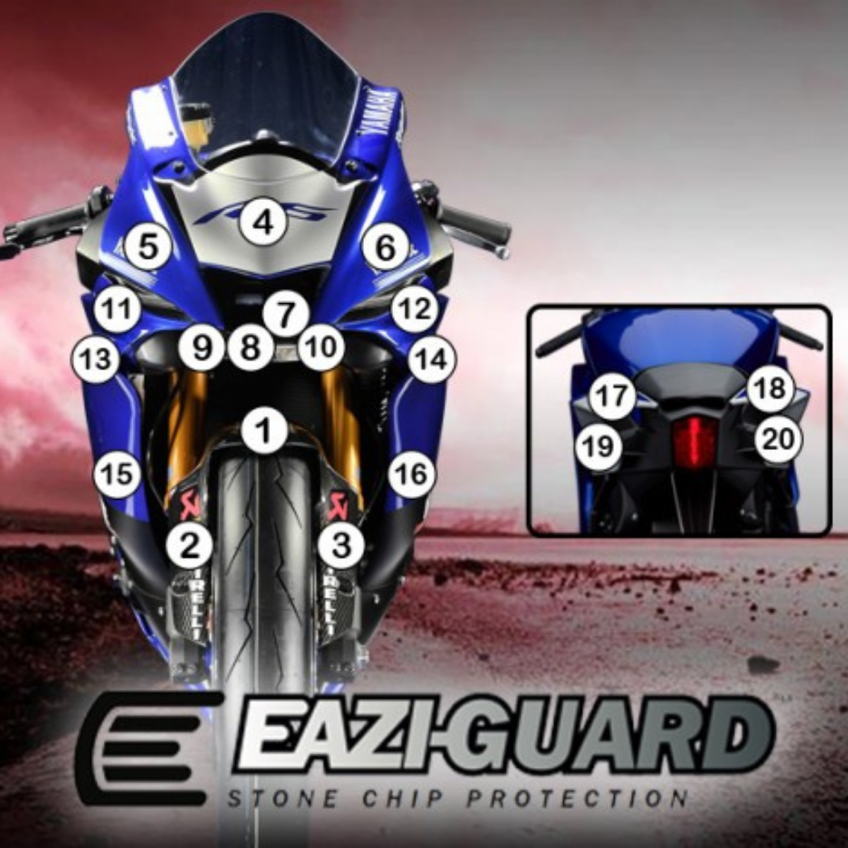 Buy Eazi Paint protection kit for yamaha at Riderz Planet