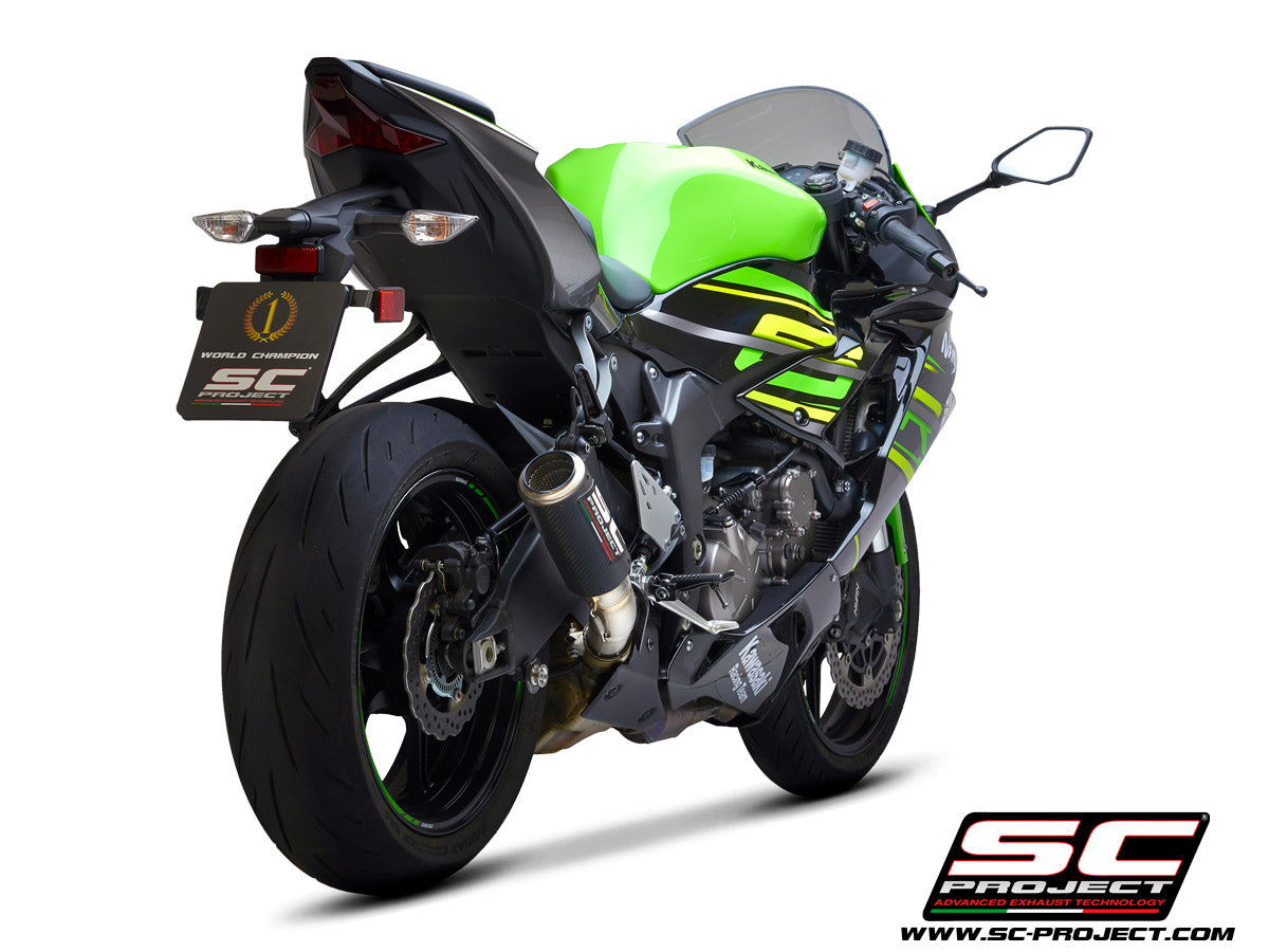 SC Project CR-T Carbon Fiber Slip-On Exhaust- Kawasaki Ninja ZX-6R (2019-21)