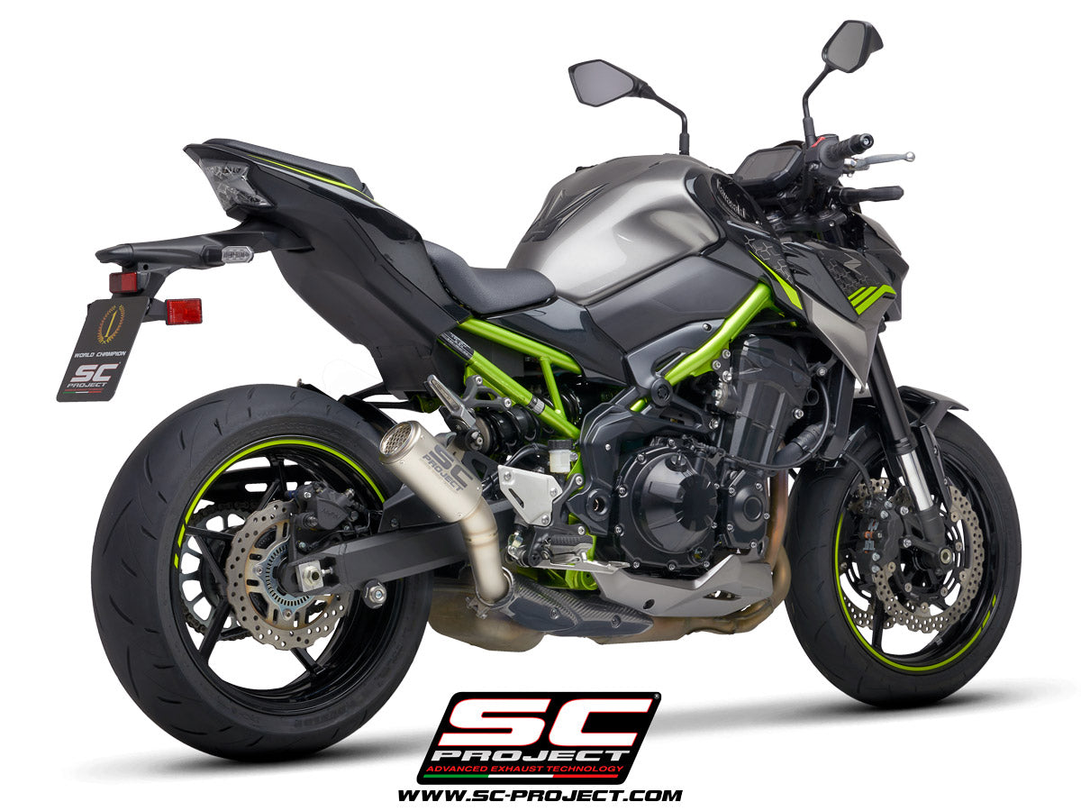 SC Project CR-T Titanium Exhaust with Carbon Protection-Kawasaki Z900 (2020)
