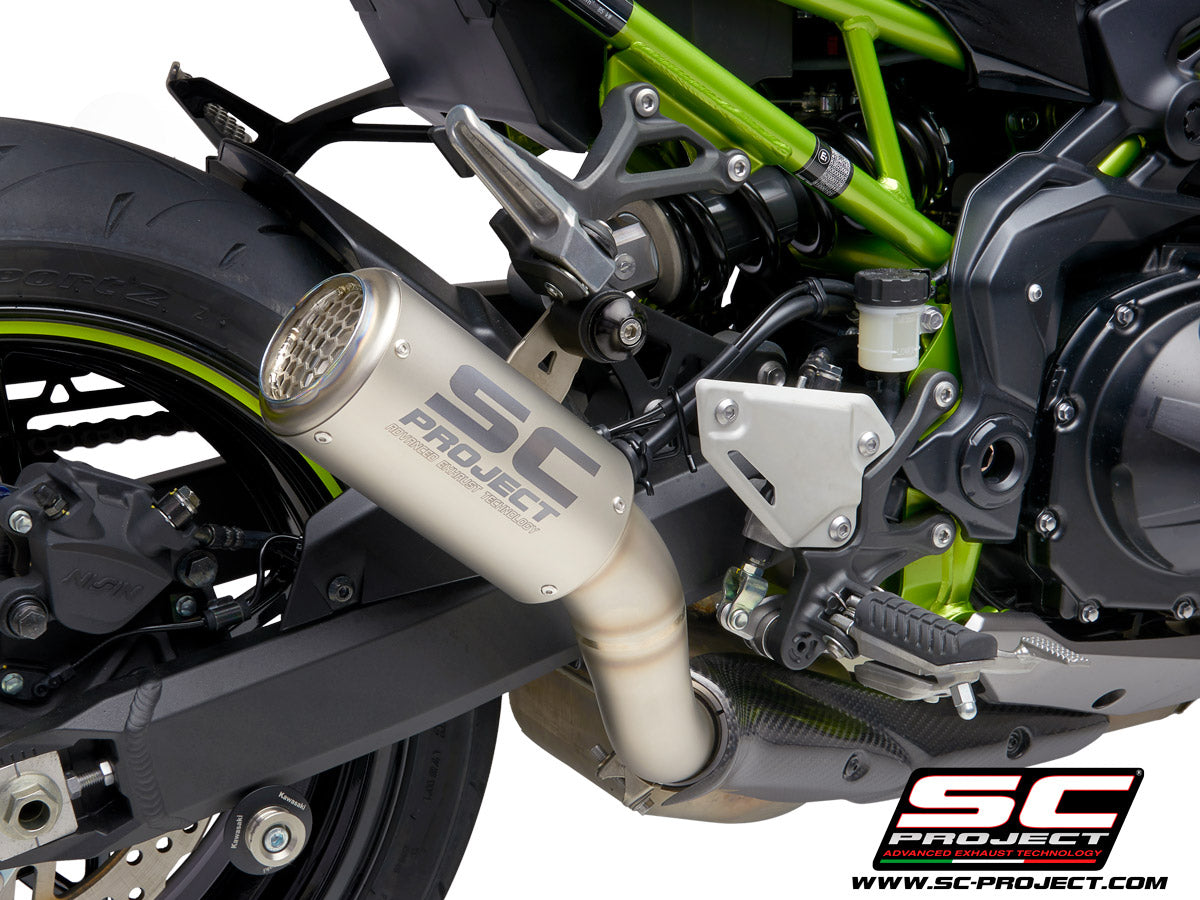 SC Project CR-T Titanium Exhaust with Carbon Protection-Kawasaki Z900 (2020)
