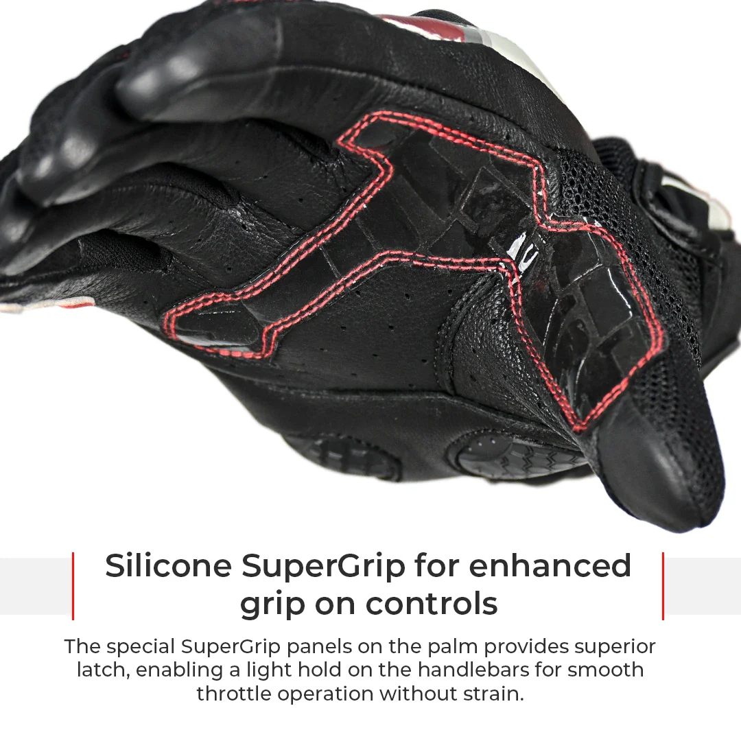 Viaterra Holeshot Pro-Semi Gauntlet Hybrid Motorcycle Riding Gloves