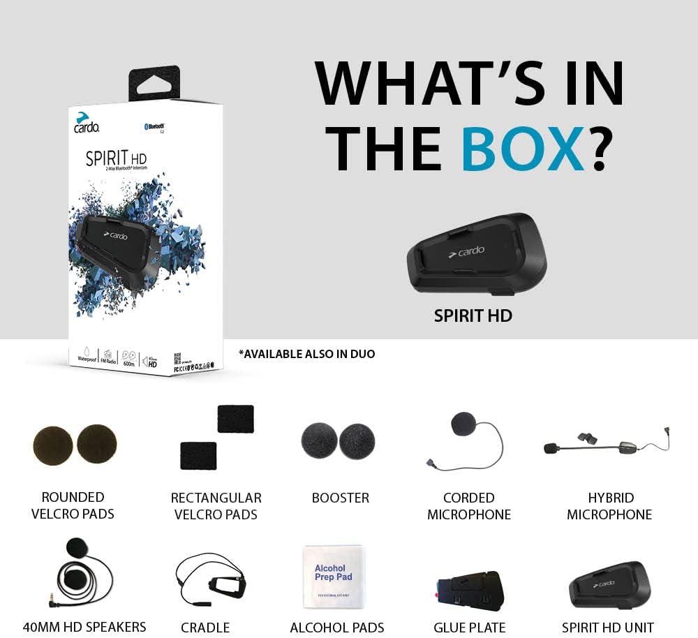 Cardo Spirit HD Bluetooth Communication System