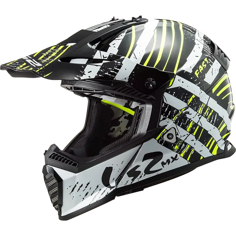LS2 MX437 Fast Evo Verve Black White Helmet