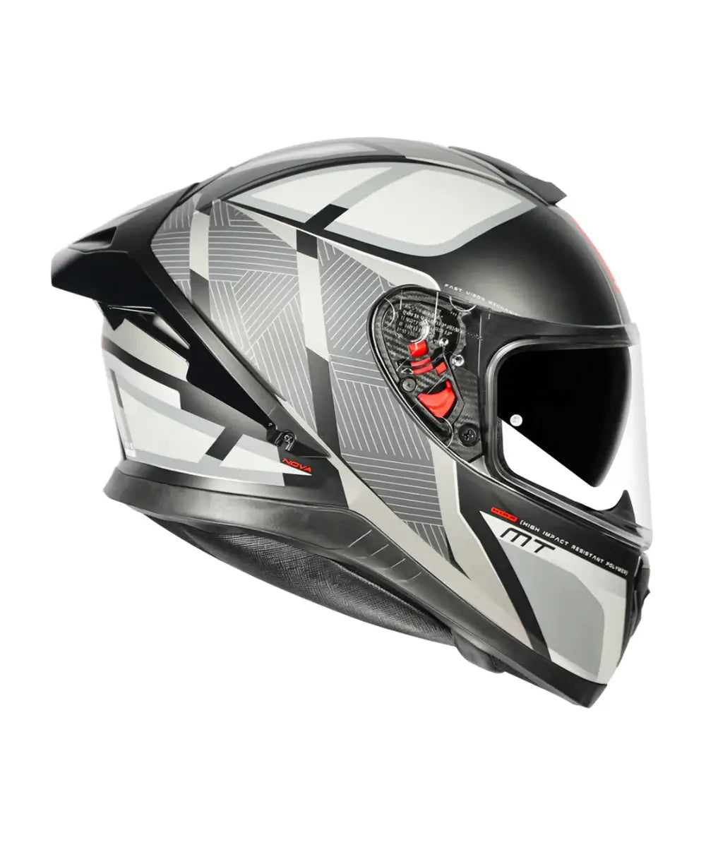 helmets mt MT Thunder 3 Pro Nova Matt Grey Helmet – Riderz Planet