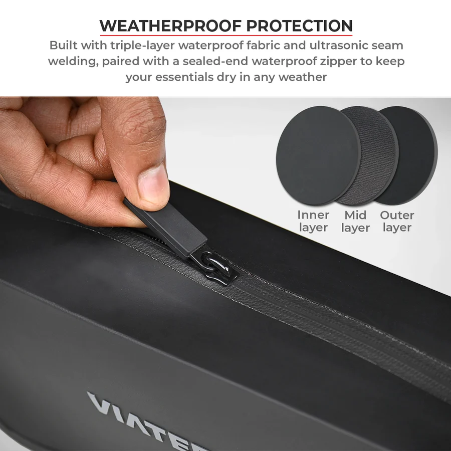Viaterra 100% Waterproof Motorcycle Handlebar Bag