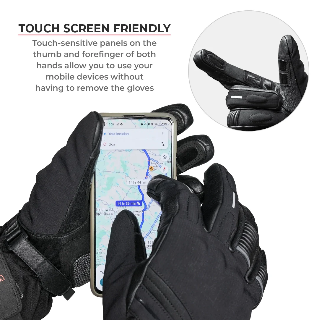 Viaterra Tundra V3 Waterproof/Winter Motorcycle Riding Gloves