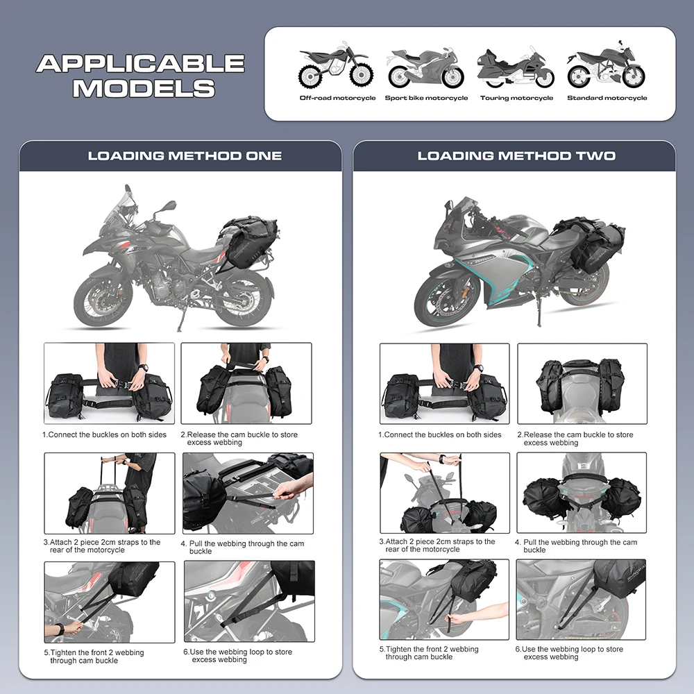 Rhinowalk MT1428 Motorcycle Waterproof Pannier/Saddle Bag