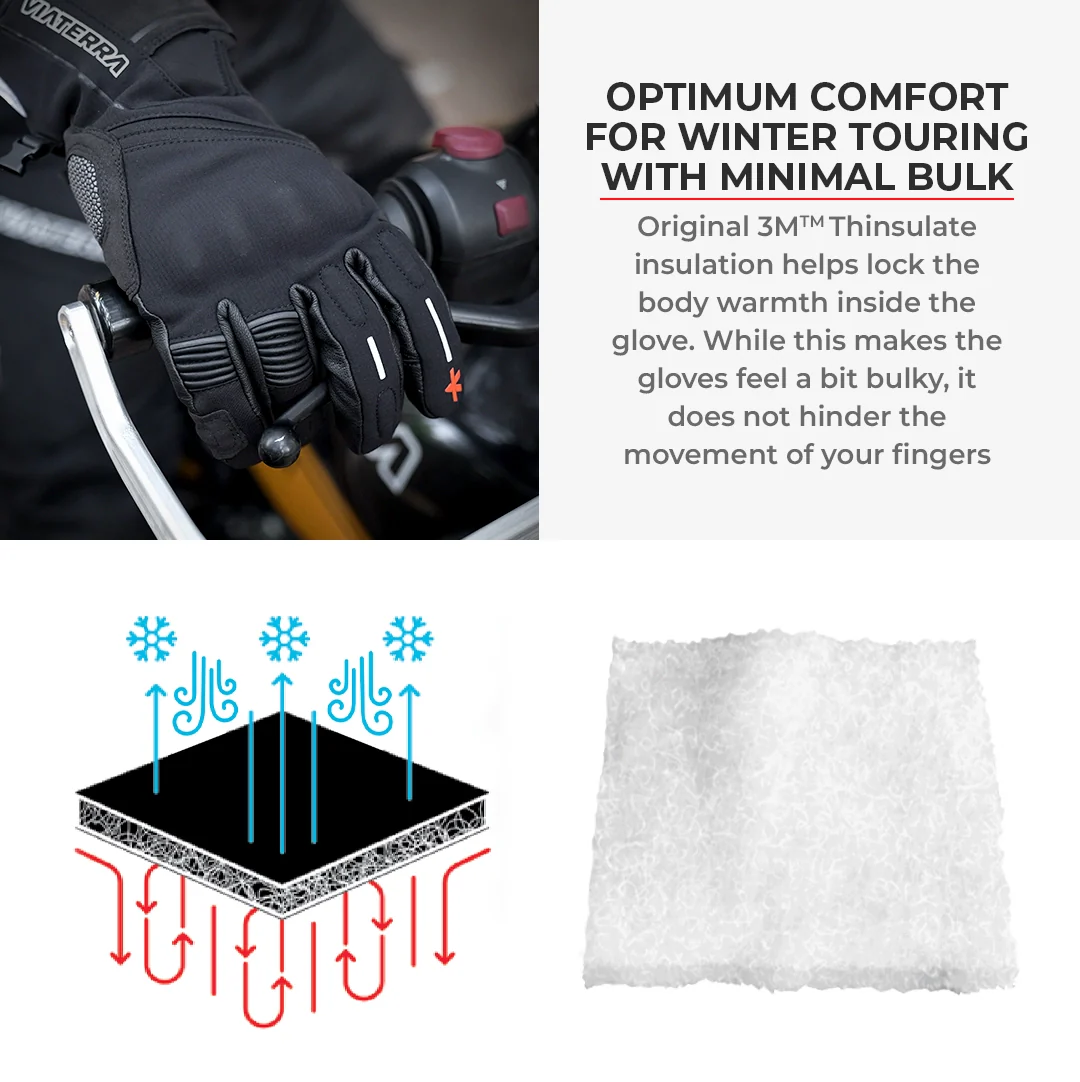 Viaterra Tundra V3 Waterproof/Winter Motorcycle Riding Gloves