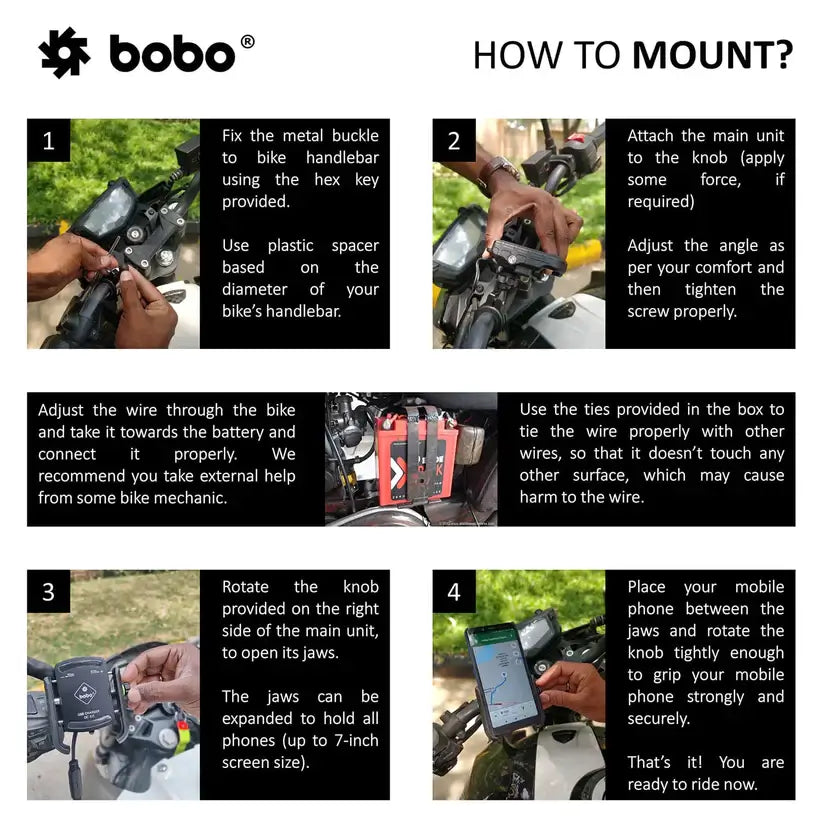Bobo BM1 Pro Black Phone Mount