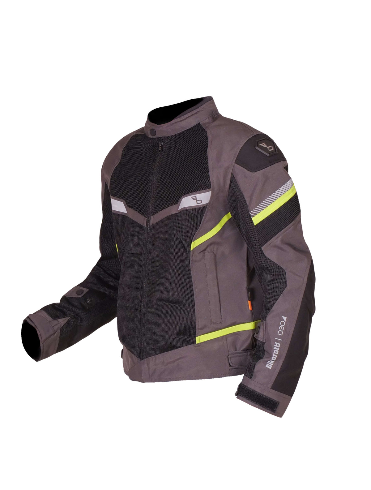 Bikeratti Veloce 2.0 Grey Neon Riding Jacket