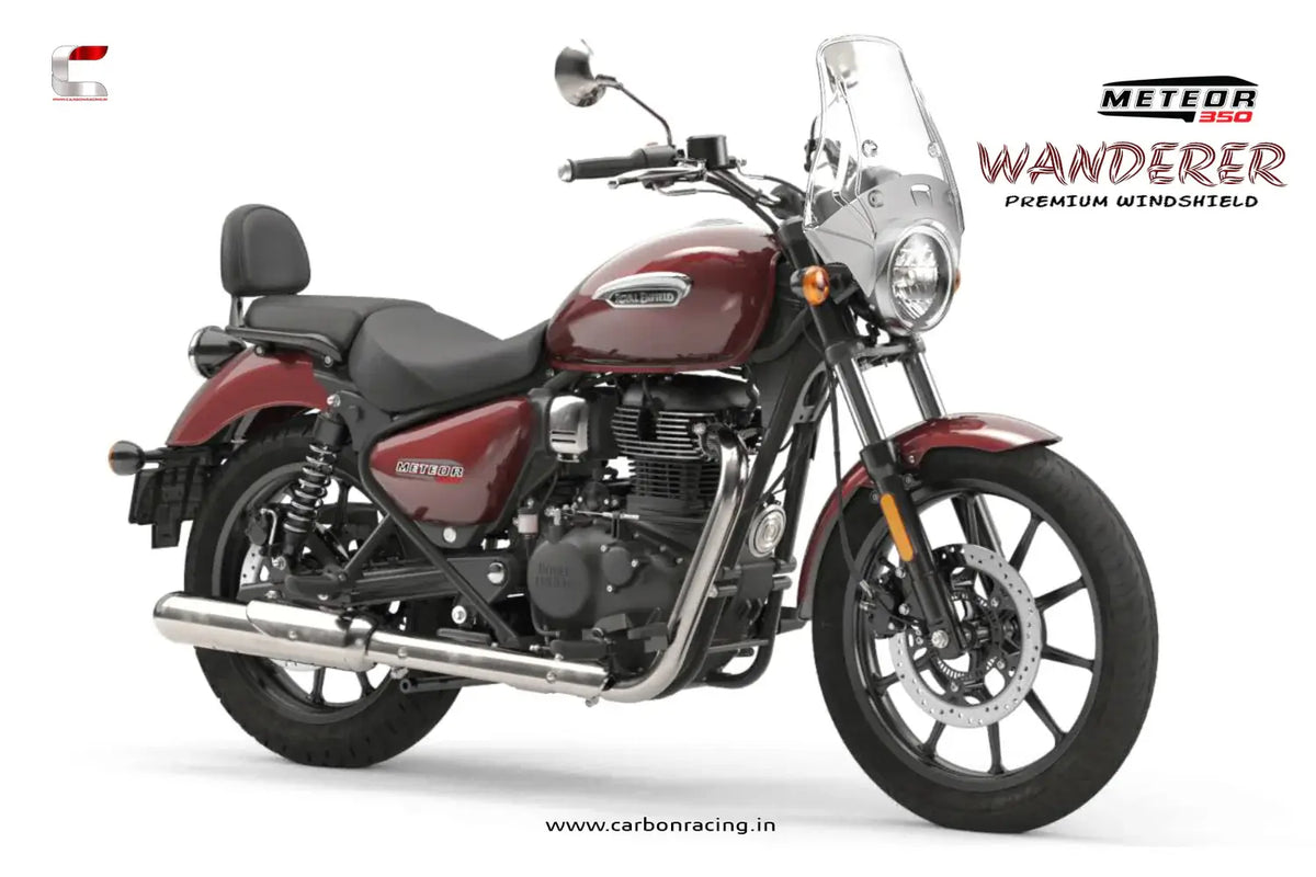 Carbon Racing Wanderer Clear Windscreen for RE Meteor 350