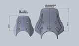 Carbon Racing Wanderer Touring Clear Windscreen for Himalayan 450