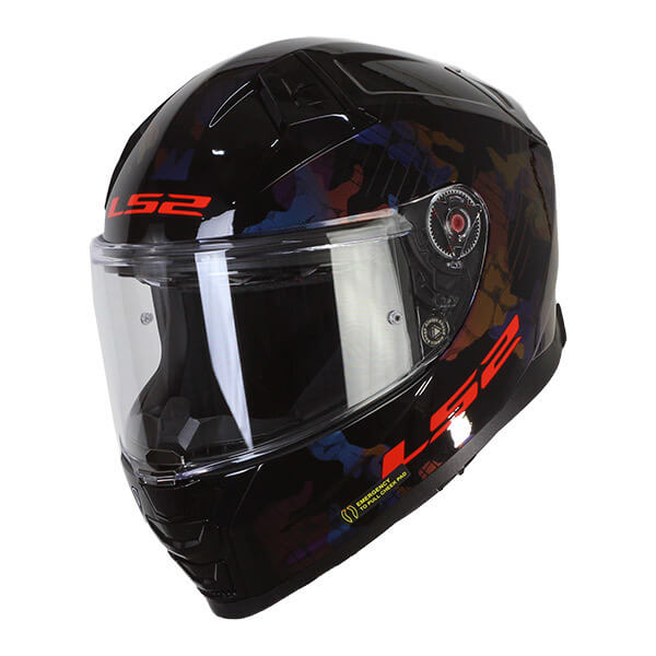 LS2 FF810 Vector 2 Kamo Gloss Black Blue Helmet