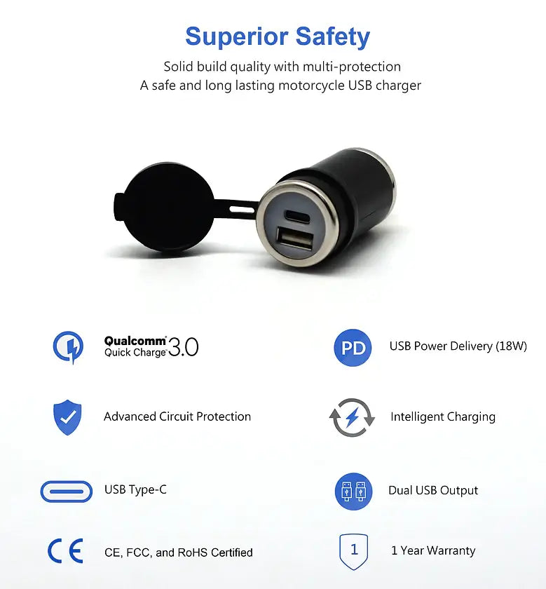 Cliff Top Din To USB Straight Charger
