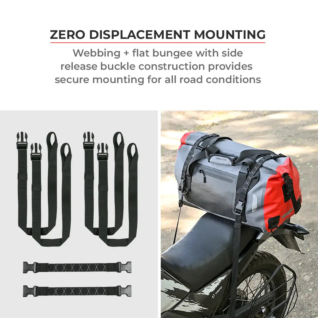 Viaterra 40L Drybag Waterproof Motorcycle Tailbag