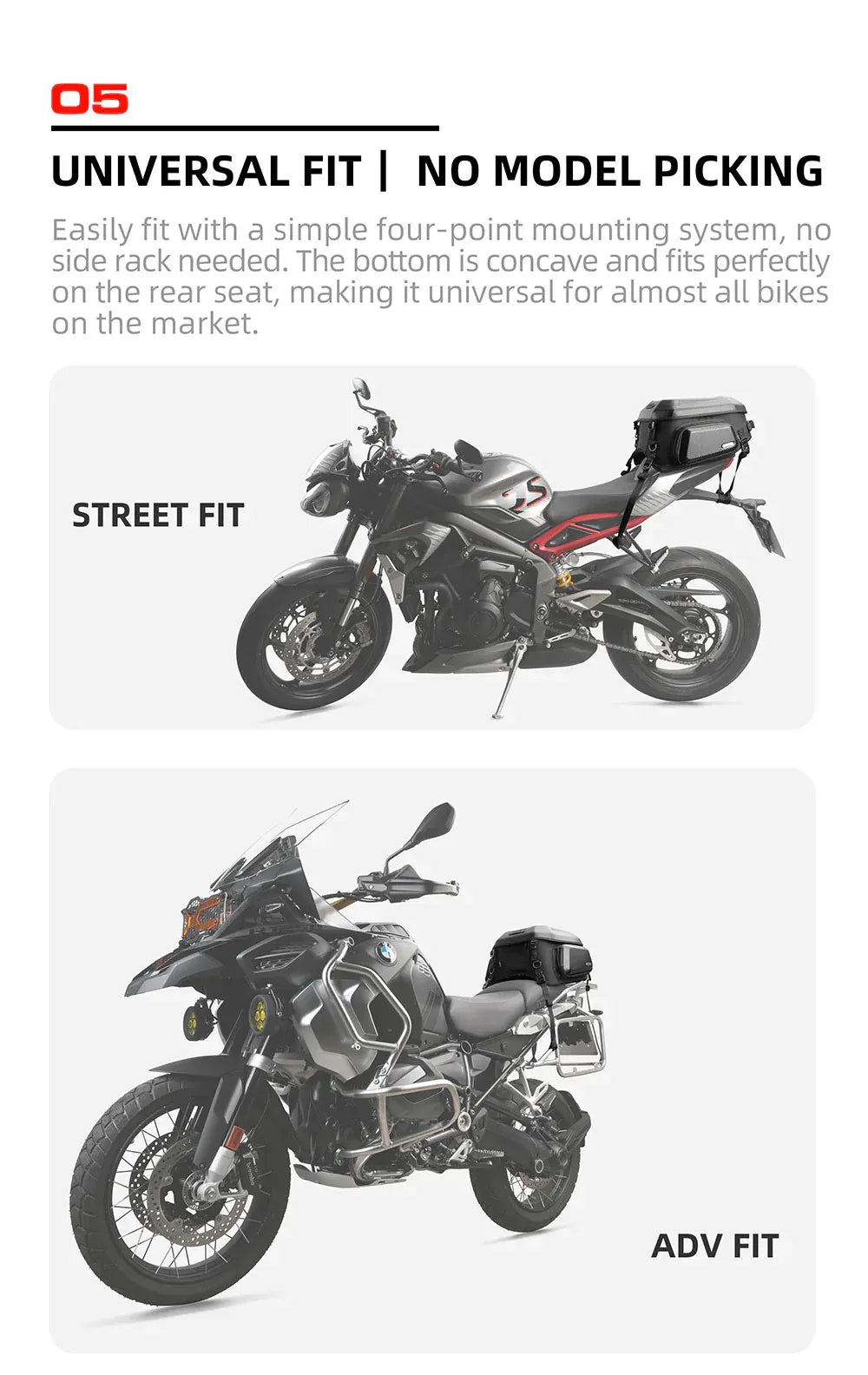 Rhinowalk MT2335 Motorcycle Tail Bag/Backpack