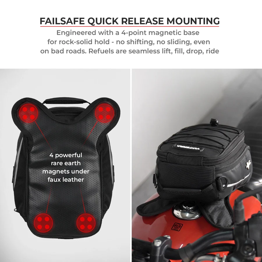 Viaterra Ace Magnetic Motorcyle Tank Bag