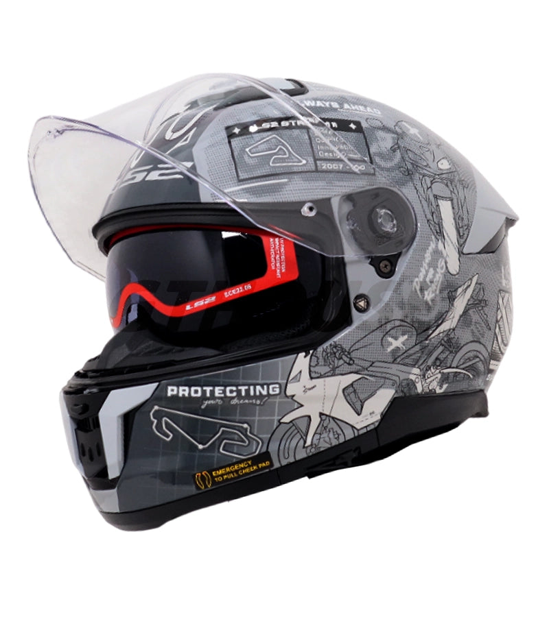 ls2 gp helmet LS2 FF320/FF808 Stream 2 GP Helmet – Riderz Planet