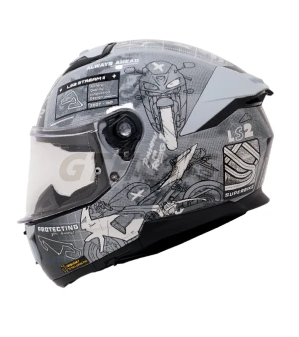 LS2 FF320/FF808 Stream 2 GP Gloss Helmet