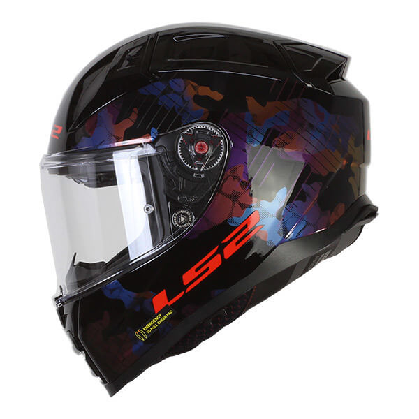 LS2 FF810 Vector 2 Kamo Gloss Black Blue Helmet
