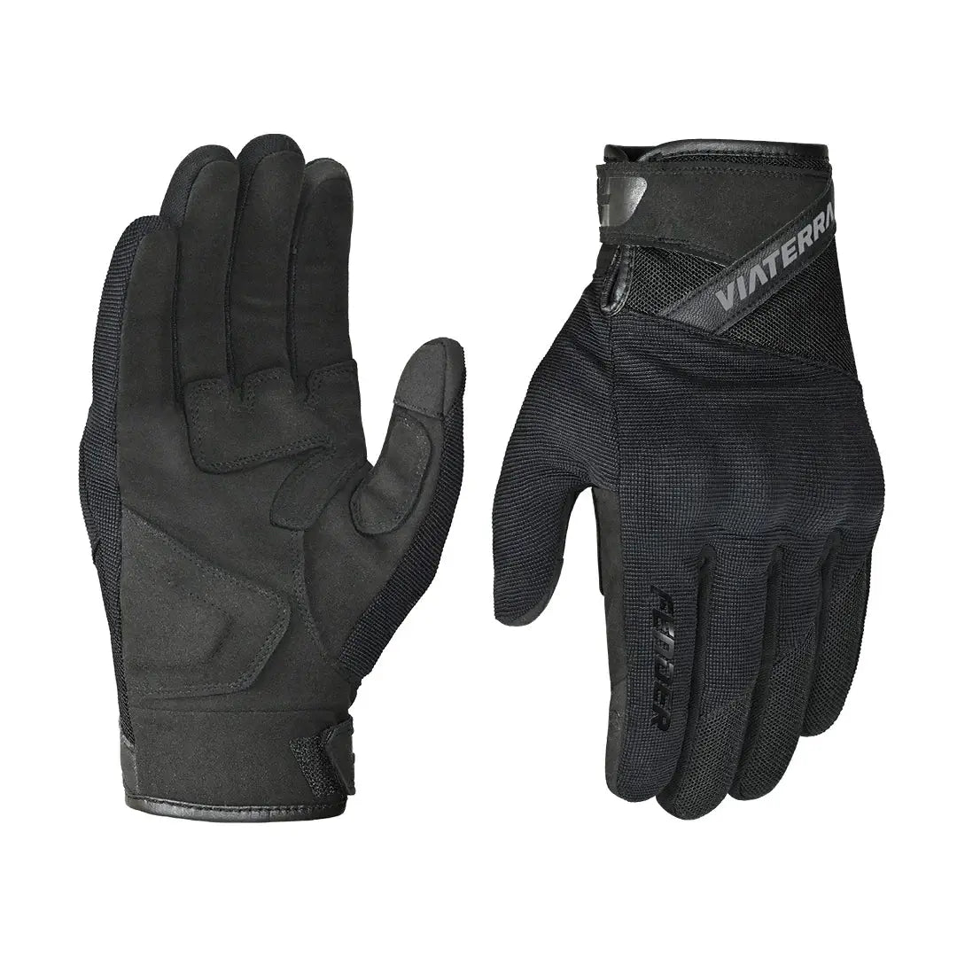 Viaterra Fender Black Motorcycle Gloves