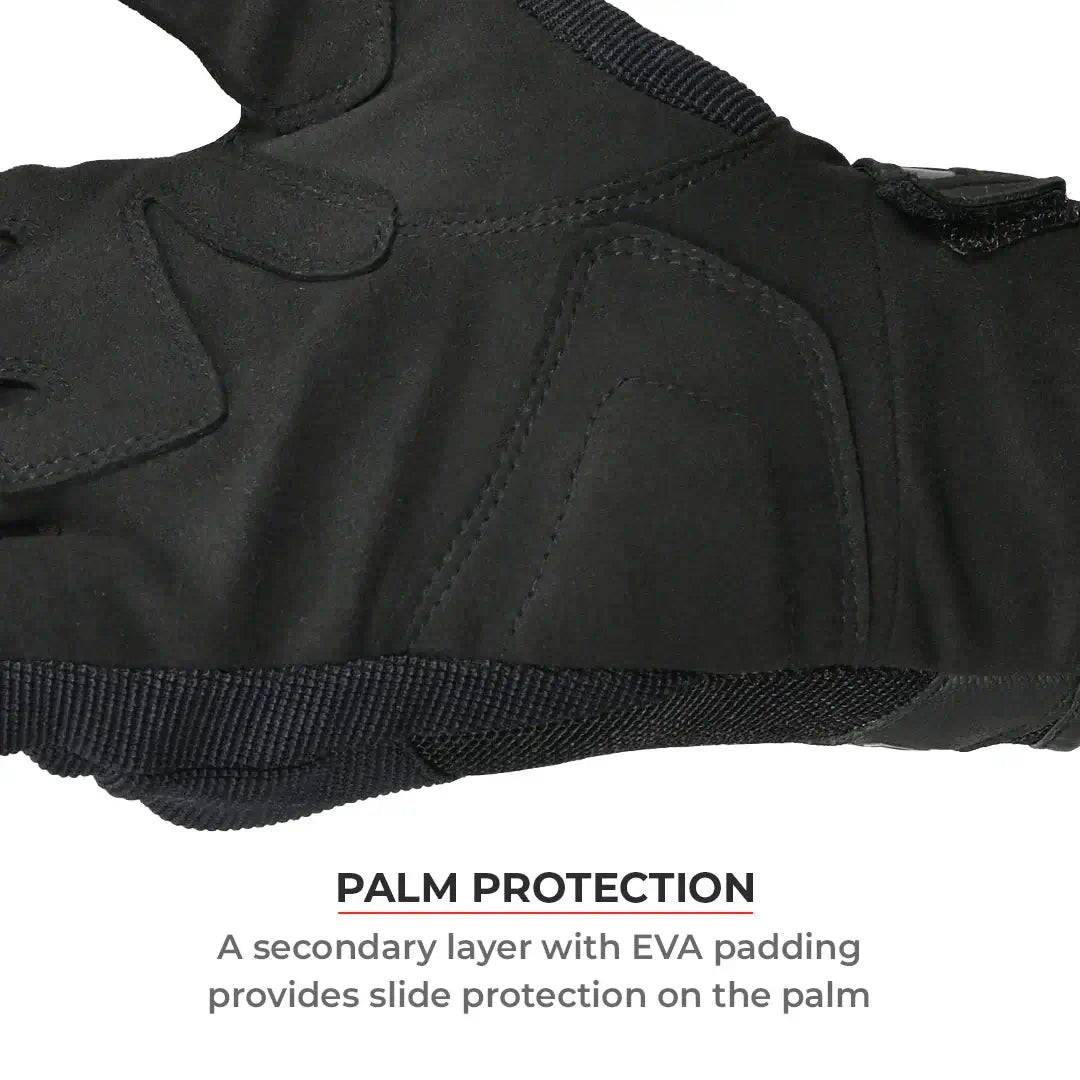 Viaterra Fender Black Motorcycle Gloves