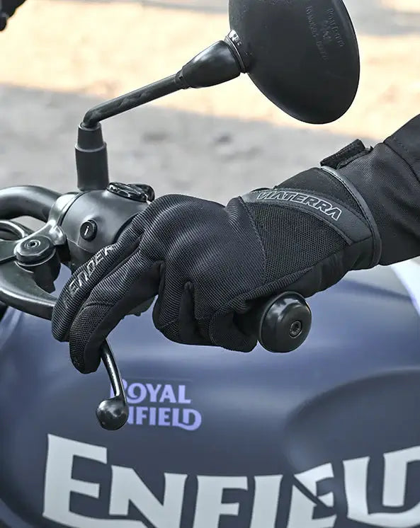 Viaterra Fender Black Motorcycle Gloves