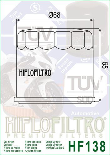 HiFlo Filtro 138 Standard Oil Filter