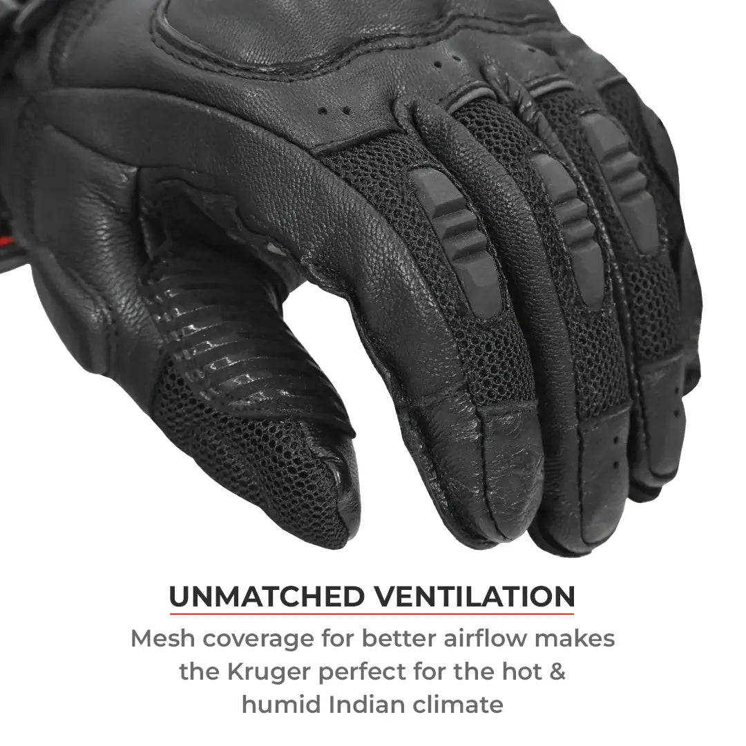 Viaterra Kruger Full Gauntlet Black Gloves