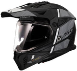 LS2 MX436 Pioneer 2 Hill Matt Helmet - Black White