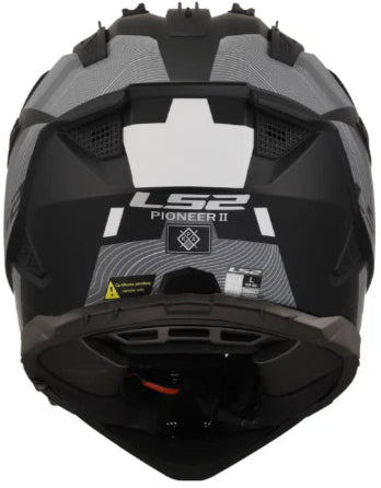 LS2 MX436 Pioneer 2 Hill Matt Helmet - Black White