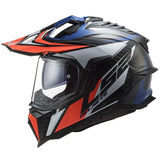 LS2 MX701 Explorer Carbon Focus Gloss Blue White Red Helmet