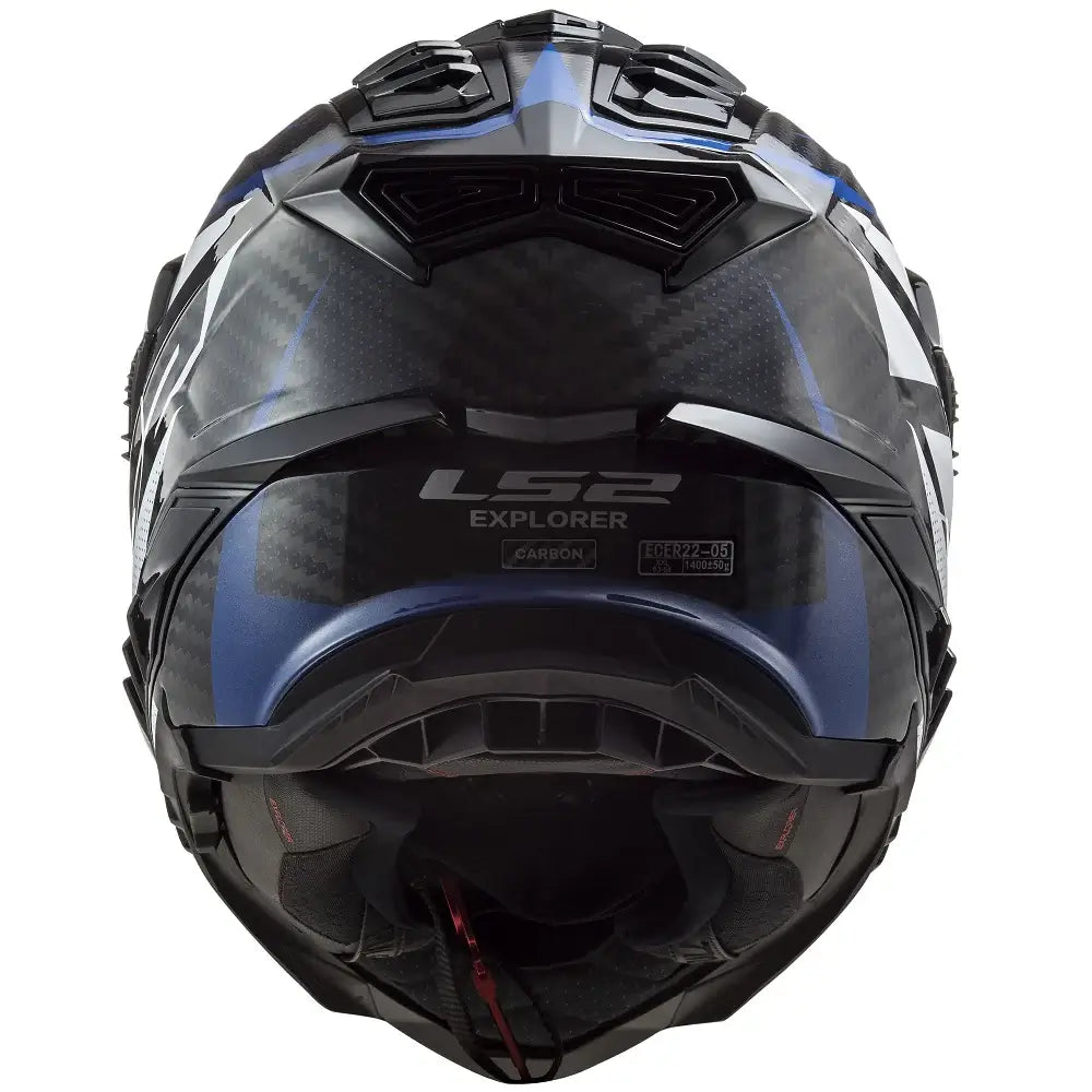 LS2 MX701 Explorer Carbon Focus Gloss Blue White Red Helmet
