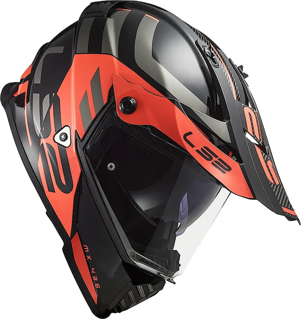 LS2 MX436 Pioneer Evo Adv Matt Black Orange Helmet