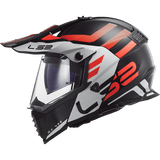 LS2 MX436 Pioneer Evo Adventure Black White Helmet