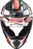 LS2 MX437 Fast Evo Strike Black White Red Helmet