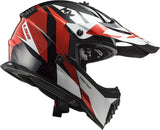 LS2 MX437 Fast Evo Strike Black White Red Helmet