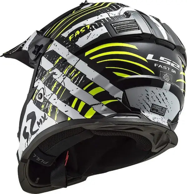 LS2 MX437 Fast Evo Verve Black White Helmet