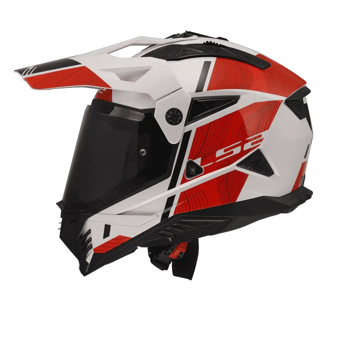 LS2 MX436 Pioneer Hill White Red Helmet