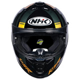 NHK K5R Shield Helmet - Gloss Black Silver & Yellow
