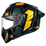 NHK K5R Shield Helmet - Gloss Black Silver & Yellow