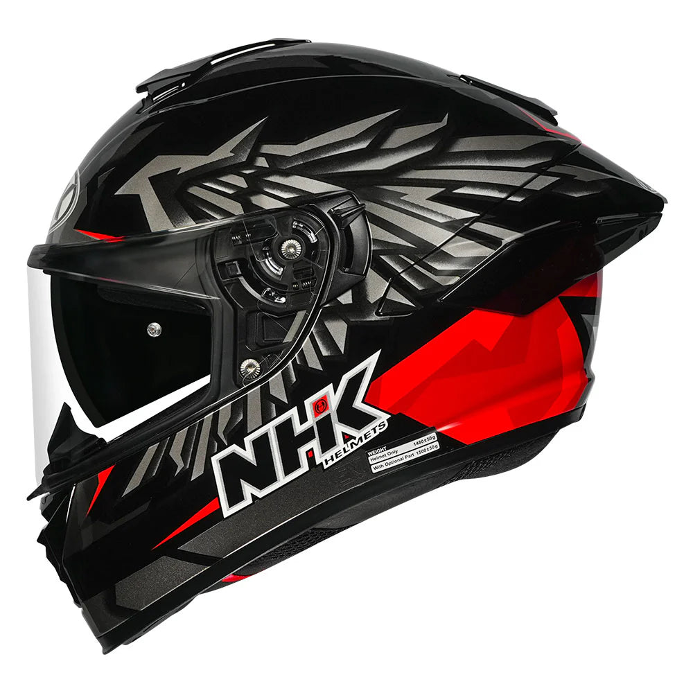 NHK K5R Wingstar Helmet - Black & Red