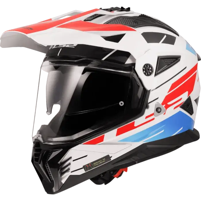 LS2 MX436 Pioneer Namib White Blue Red Helmet
