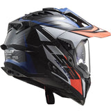 LS2 MX701 Explorer Carbon Focus Gloss Blue White Red Helmet
