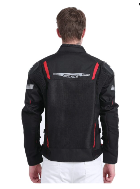 Solace Ramble V2 Black-Red Riding Jacket